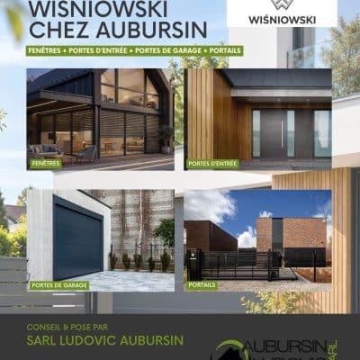 Fenêtres, porte d’entrée, porte de garage et portail WIŚNIOWSKI proposés par la SARL Aubursin à Landas